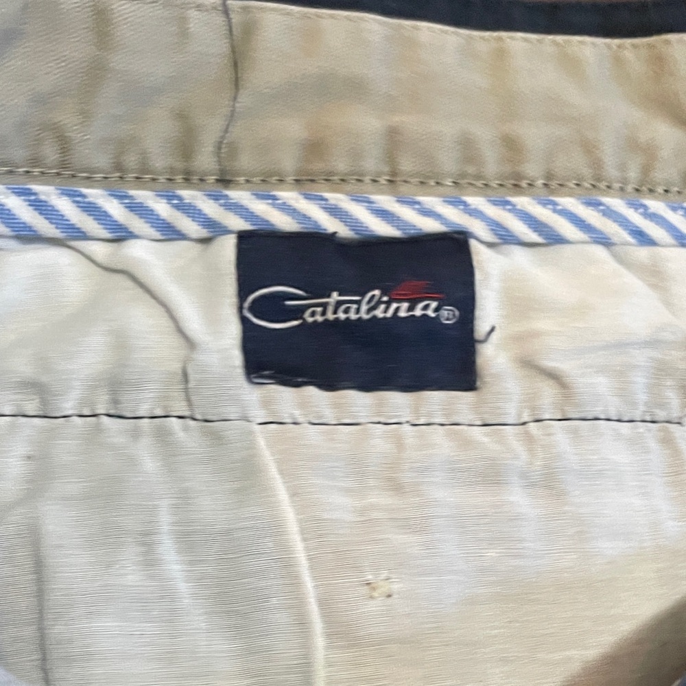 Catalina Khaki and Blue Patterned Shorts